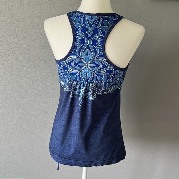 Athleta Blue Patterned Racerback Tank Top - Picture 8 of 13